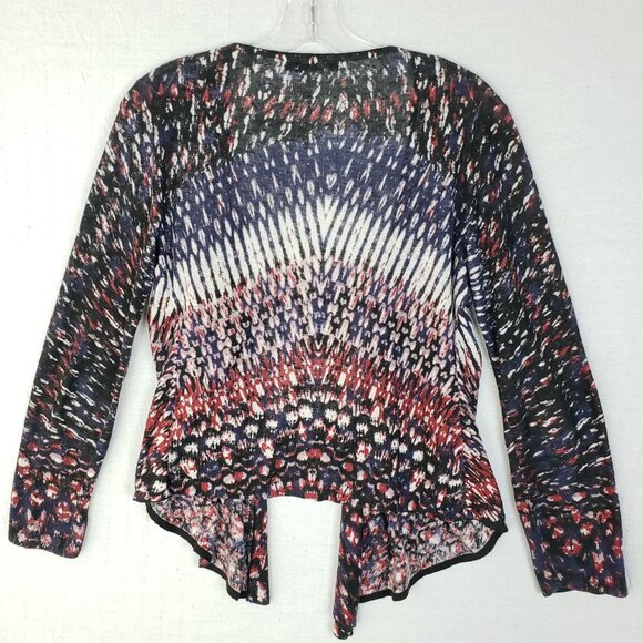 NIC+ZOE Grace 4-Way Convertible Cardigan Linen Blend Abstract Print size PP - Picture 10 of 16